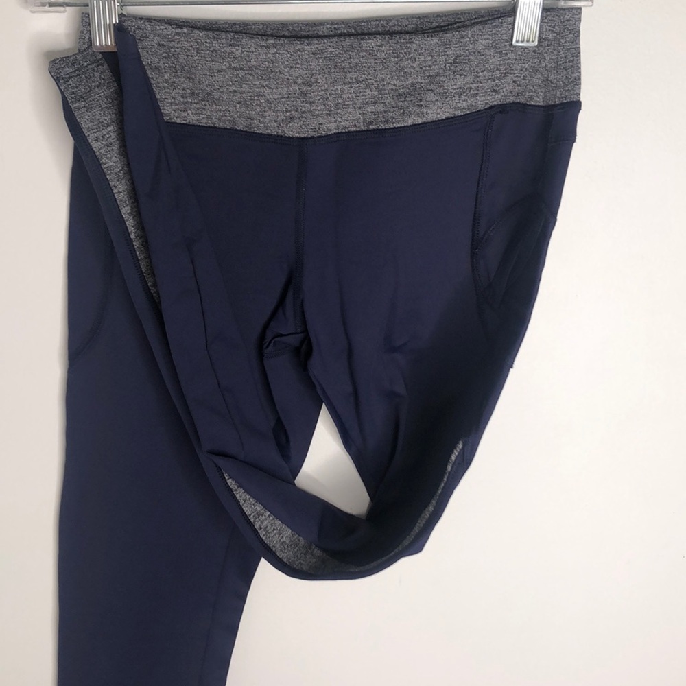 Navy Blue & Grey Yoga Pants